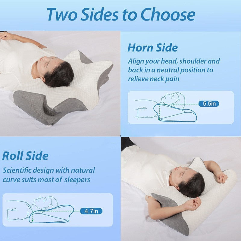 Ergonomic Memory Foam Butterfly Pillow
